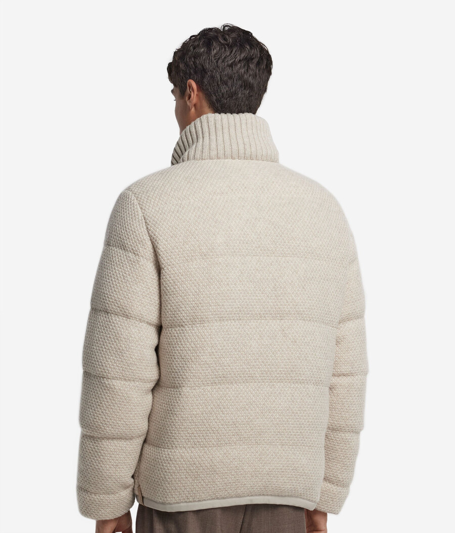 giacca reversibile in cashmere e lana