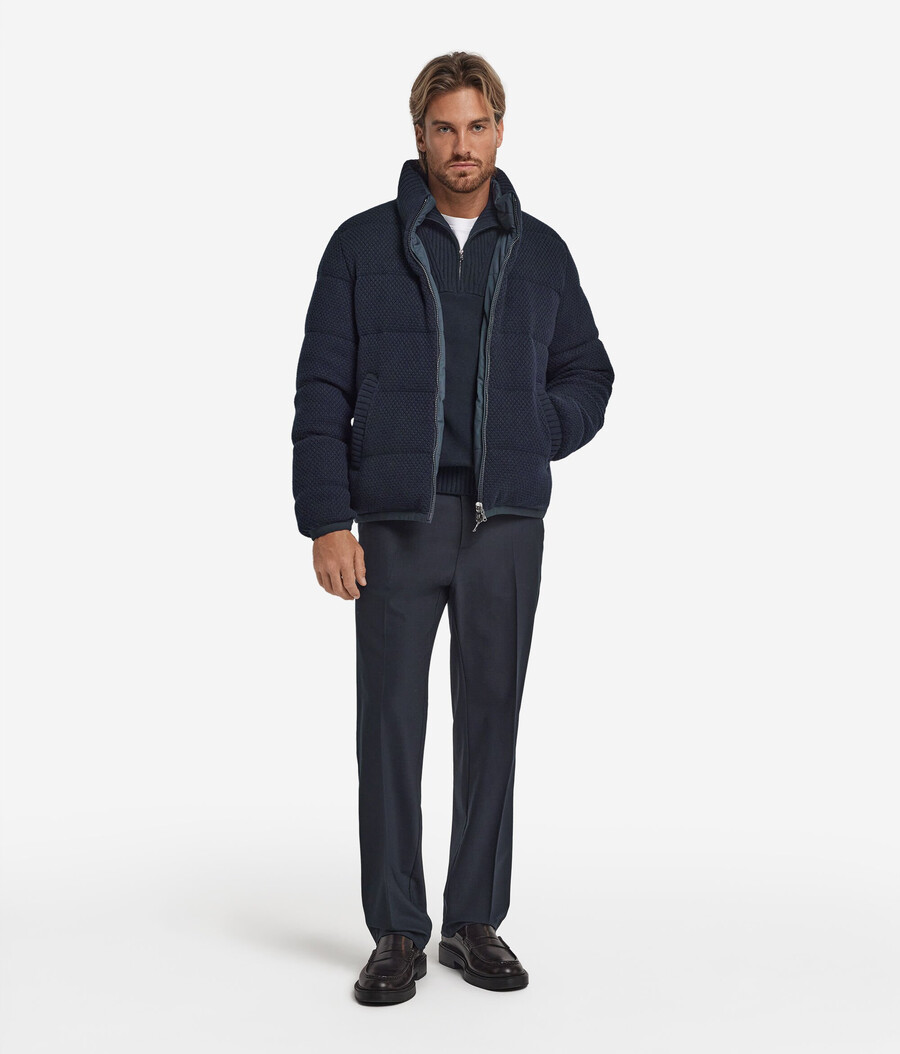 giacca reversibile in cashmere e lana