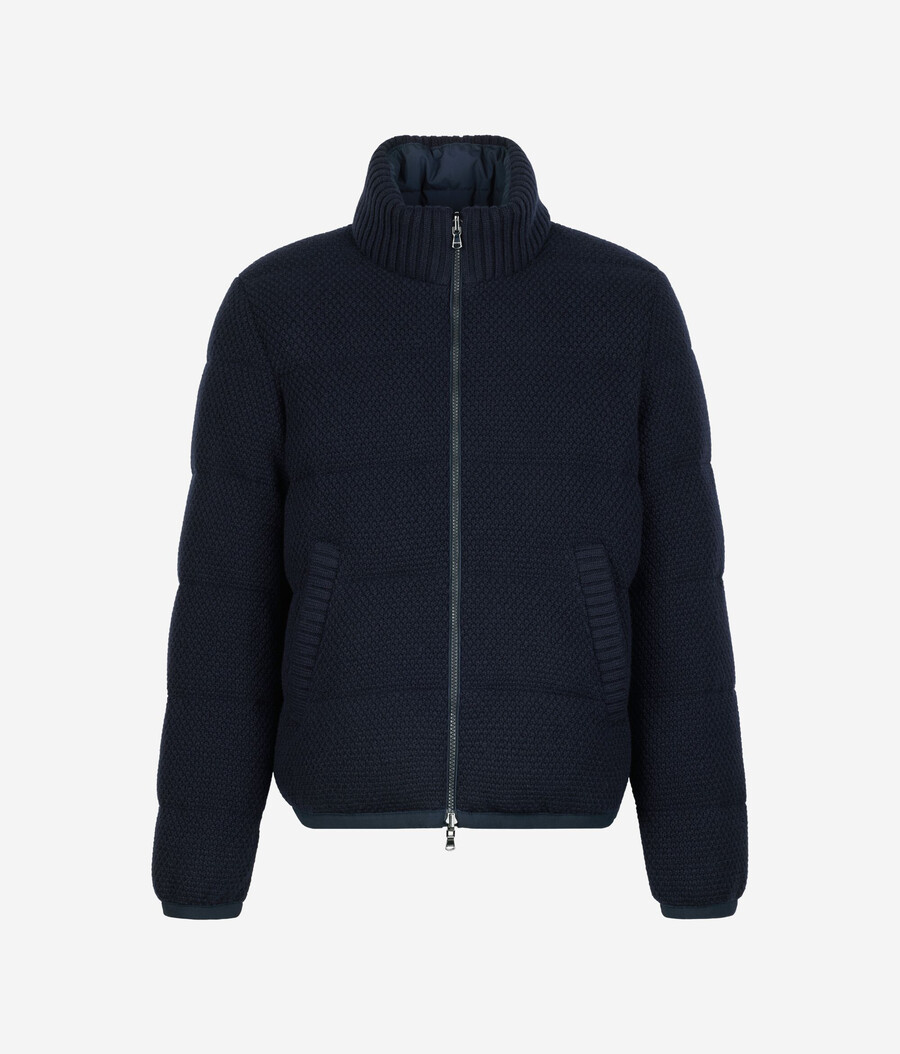 giacca reversibile in cashmere e lana