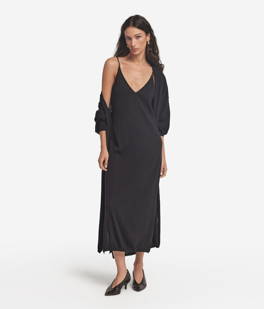 abito sottoveste in cashmere ultrafine