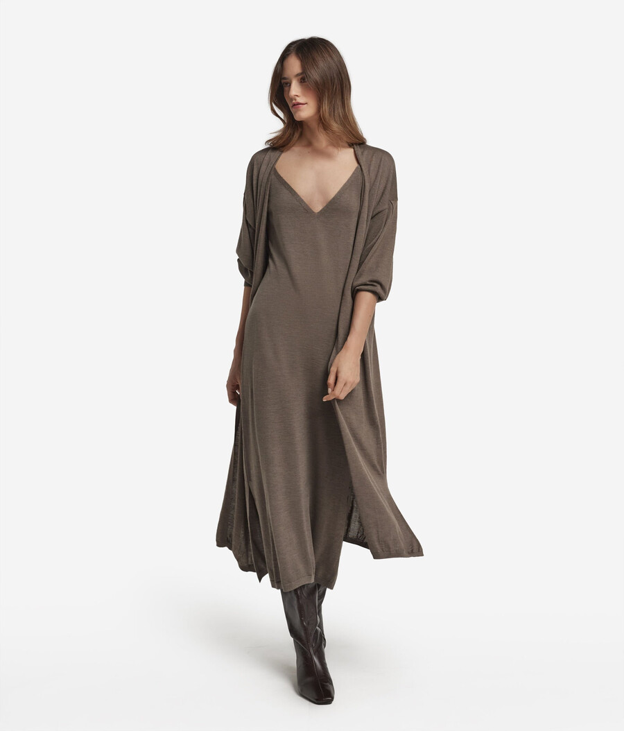 abito sottoveste in cashmere ultrafine