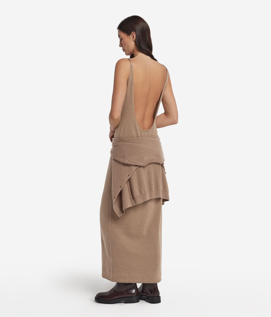abito sottoveste in cashmere ultra morbido