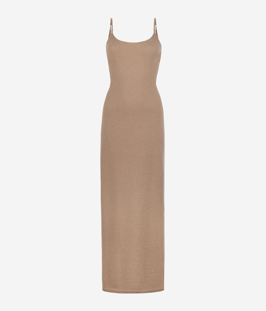 abito sottoveste in cashmere ultra morbido