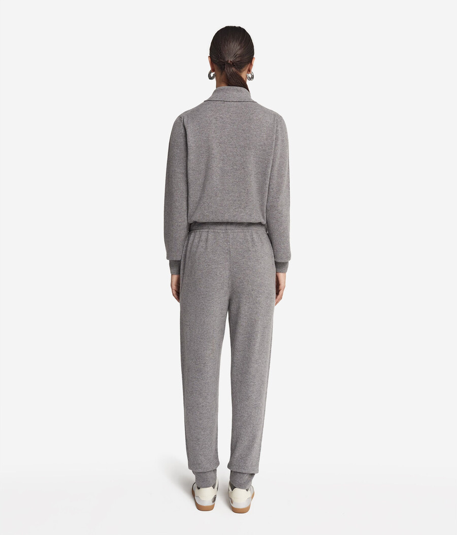 tuta in cashmere con frange