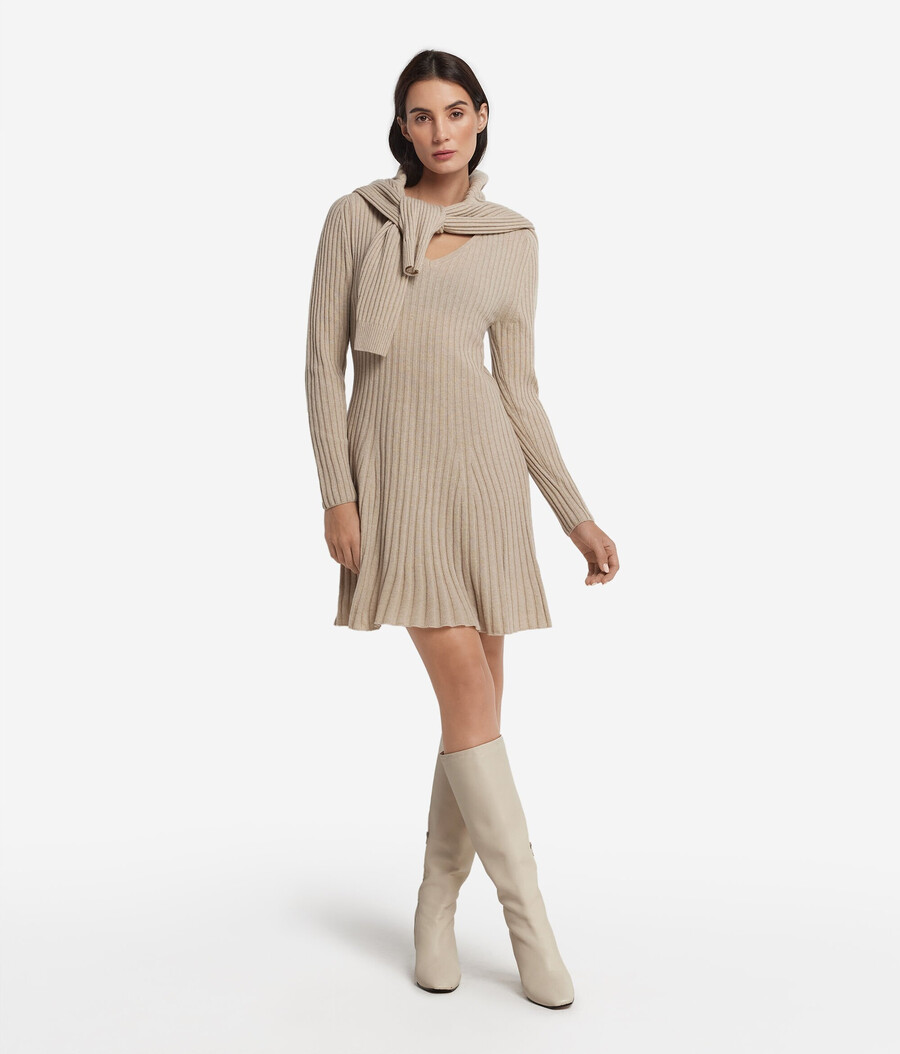 abito in cashmere ultra morbido a coste