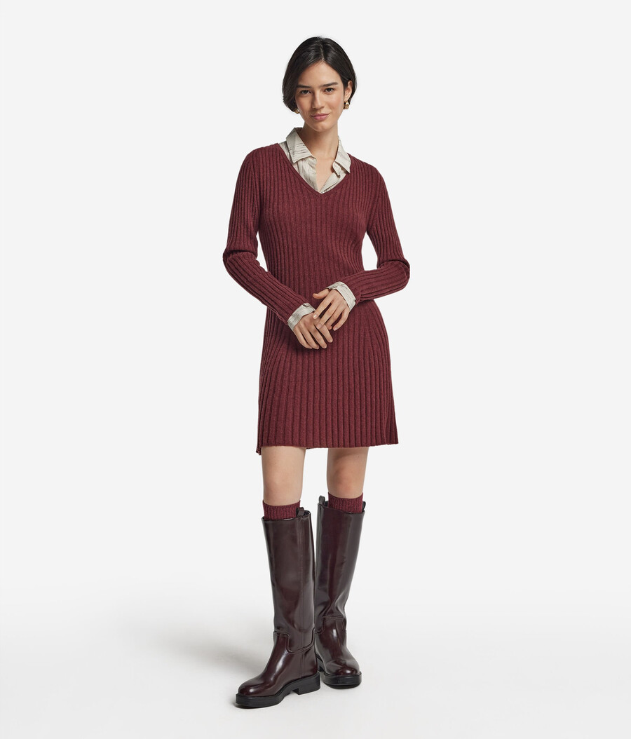 abito in cashmere ultra morbido a coste