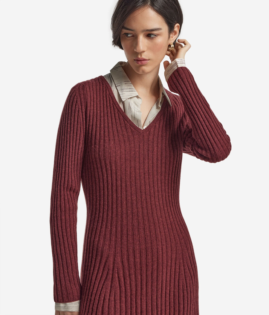 abito in cashmere ultra morbido a coste