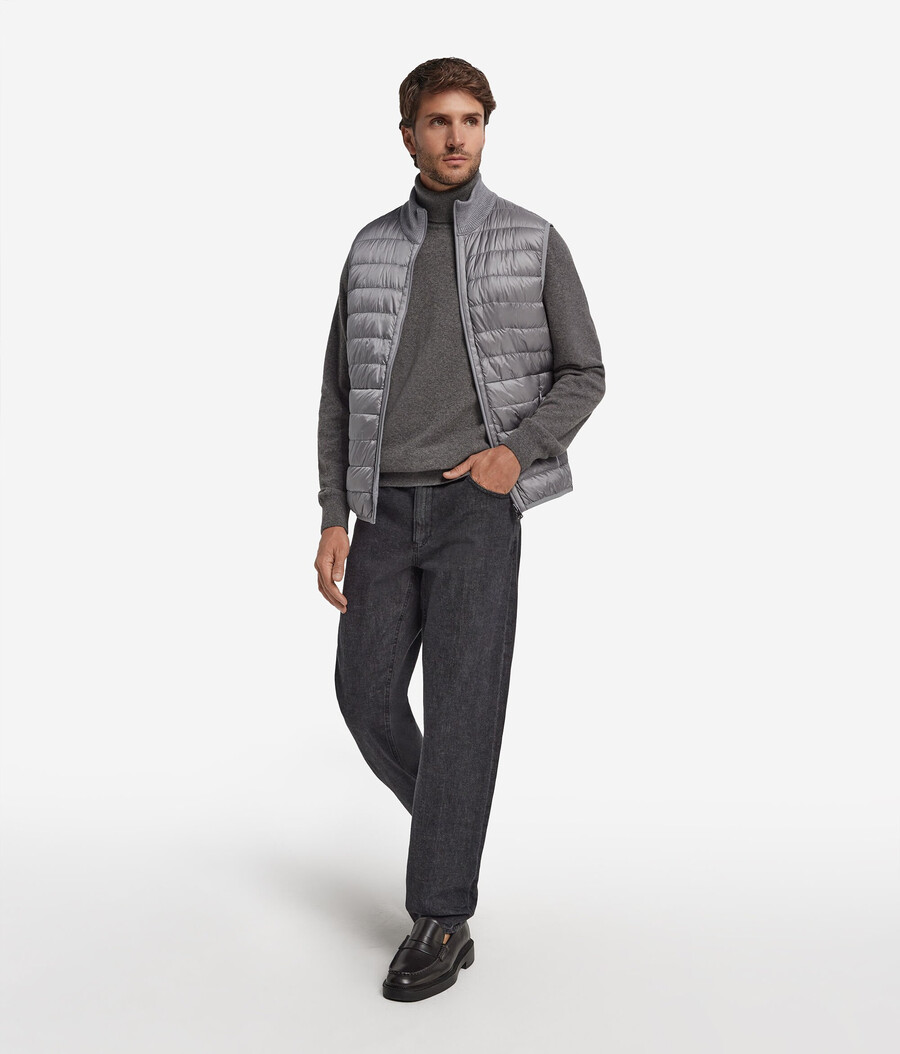 gilet reversibile in cashmere