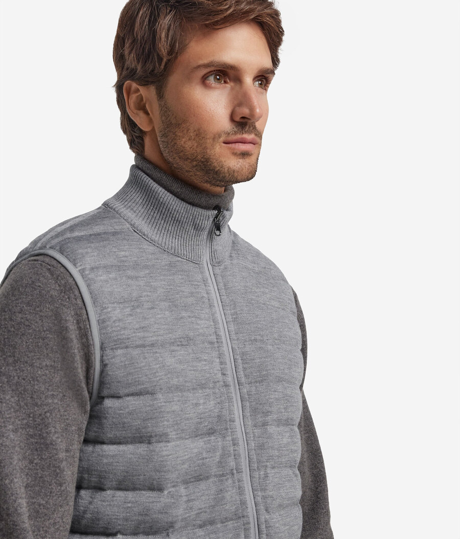 gilet reversibile in cashmere