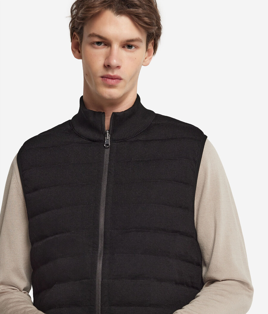 gilet reversibile in cashmere