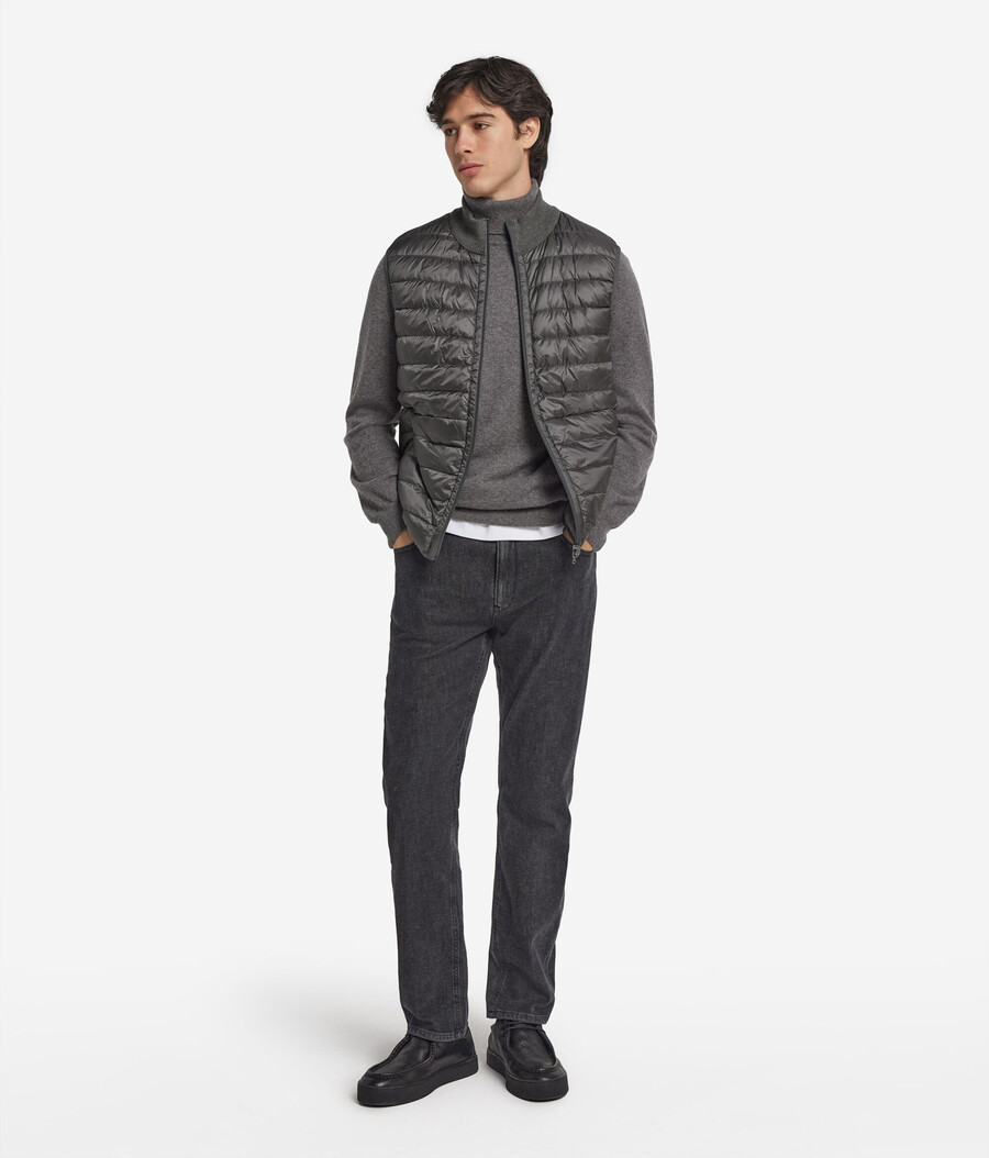 gilet reversibile in cashmere