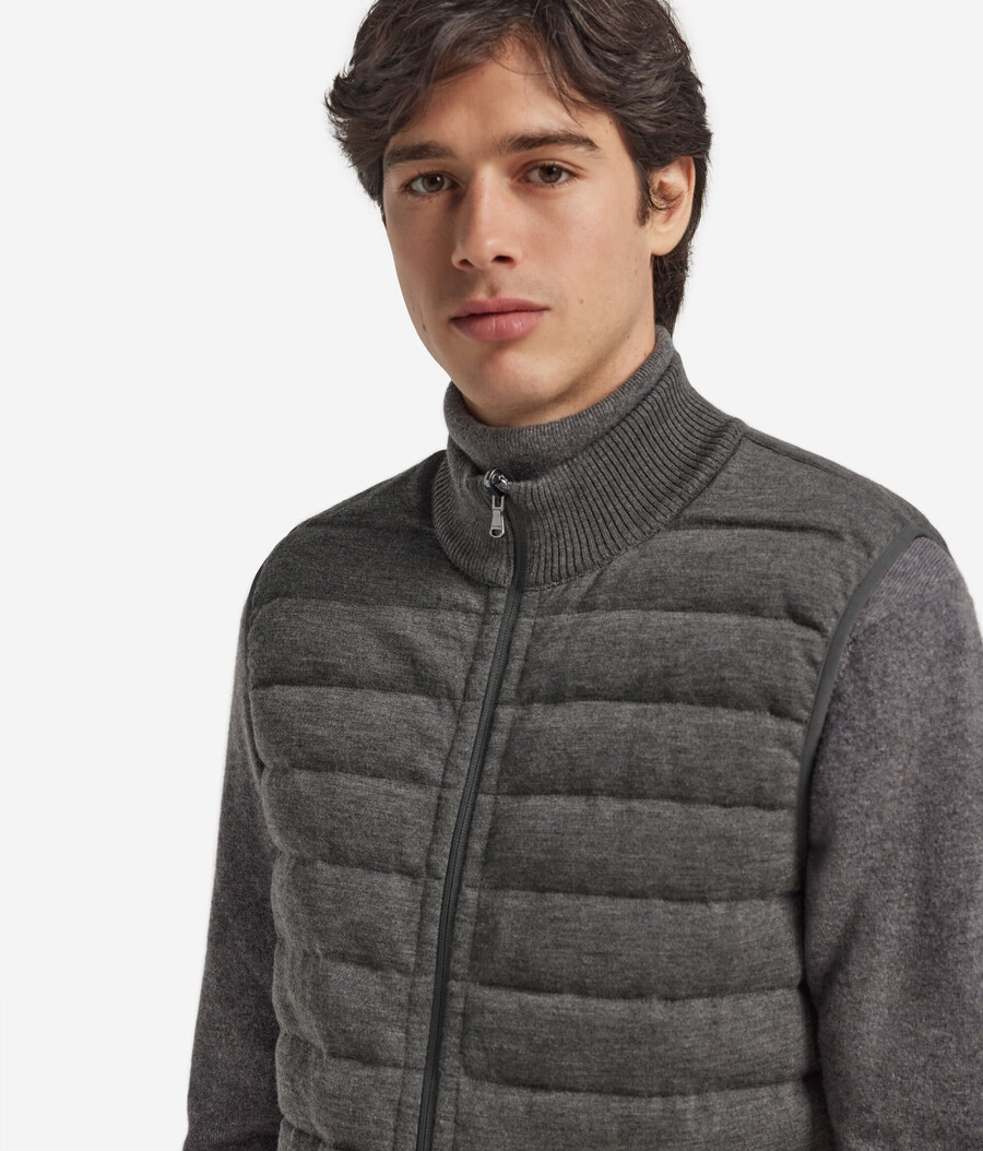 gilet reversibile in cashmere