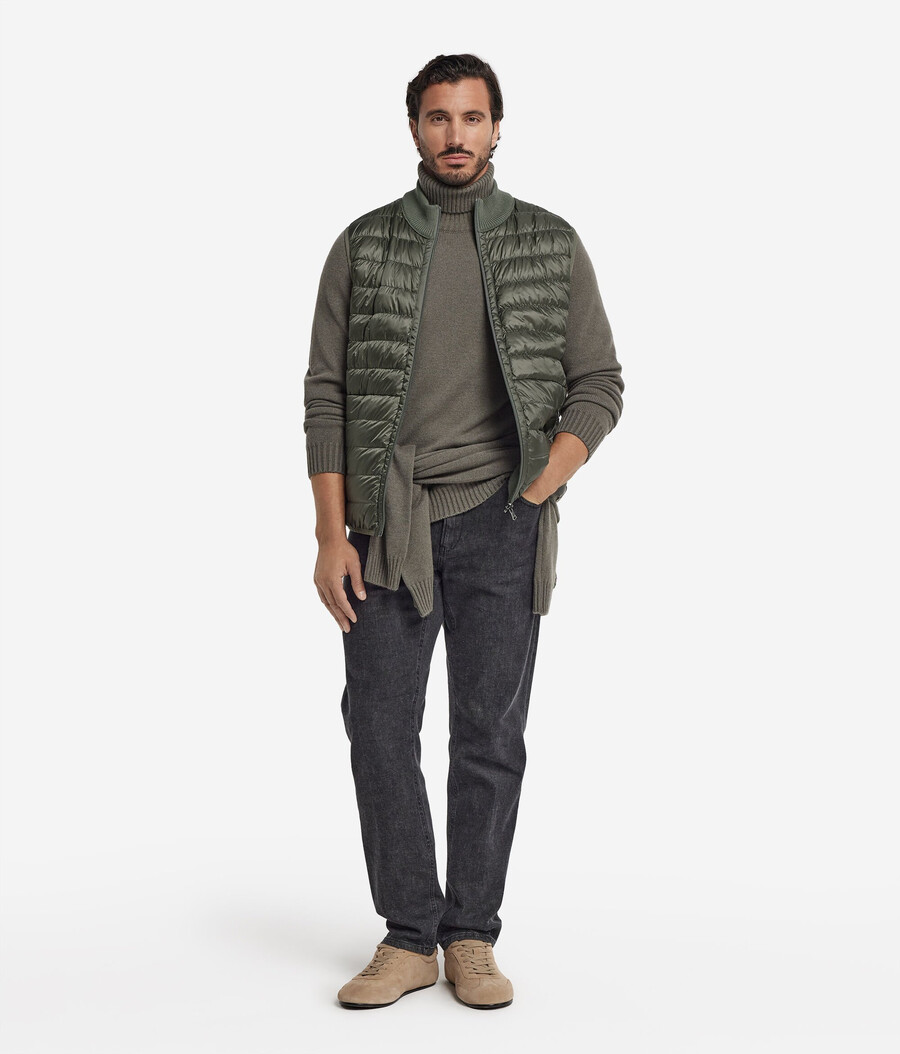 gilet reversibile in cashmere