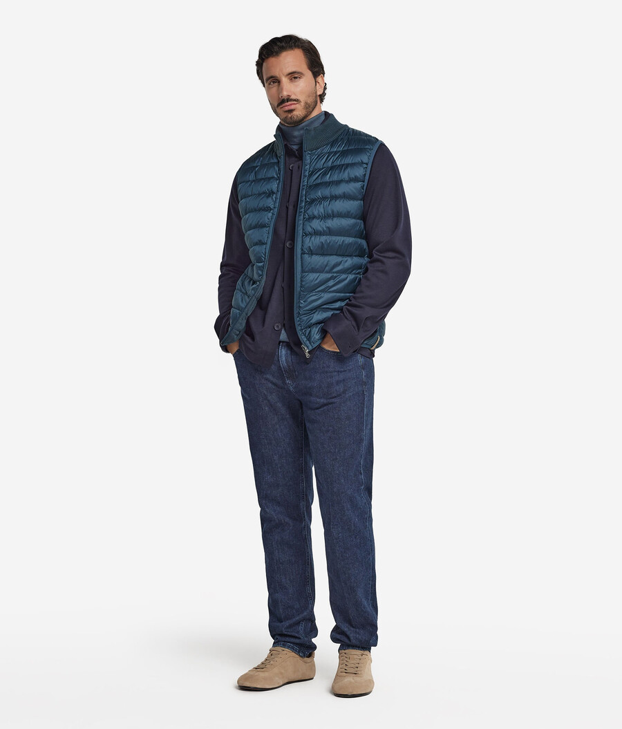 gilet reversibile in cashmere