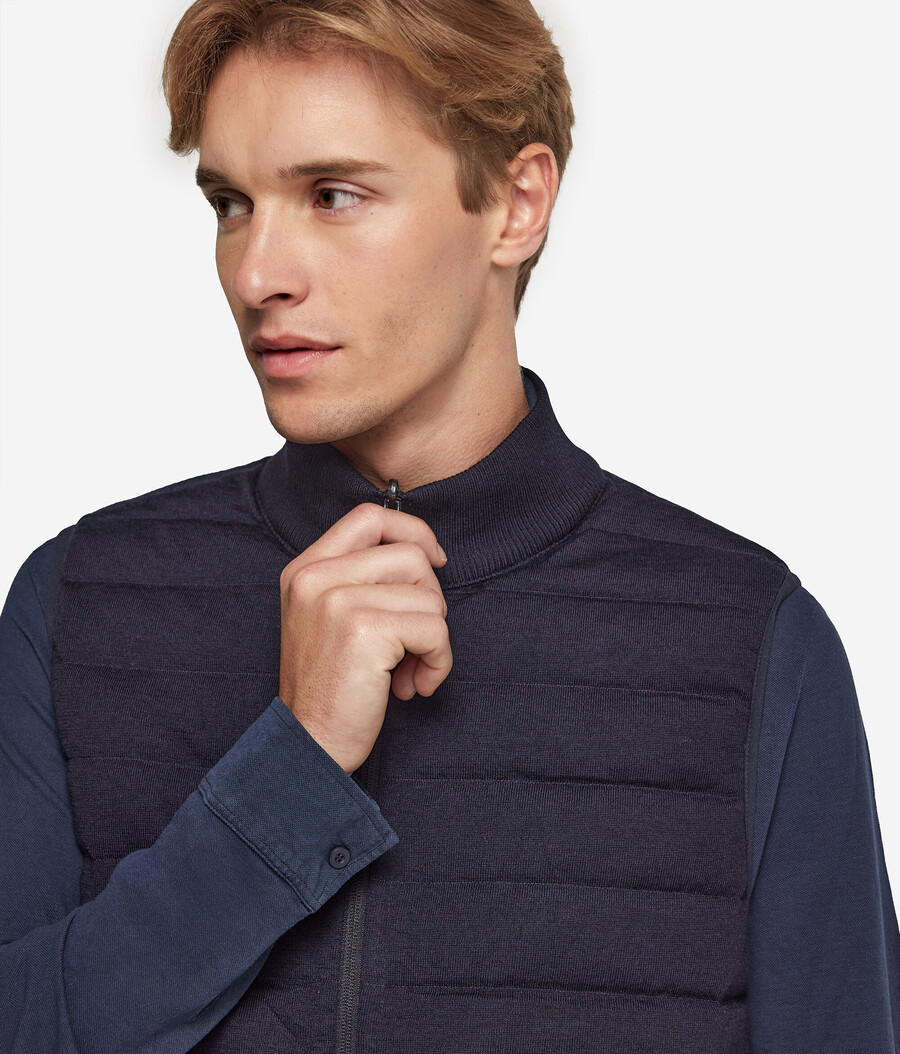 gilet reversibile in cashmere