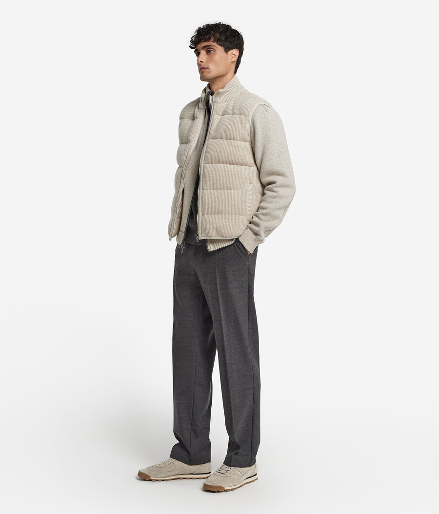 gilet reversibile in cashmere