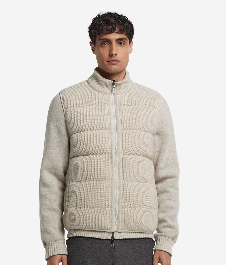 gilet reversibile in cashmere