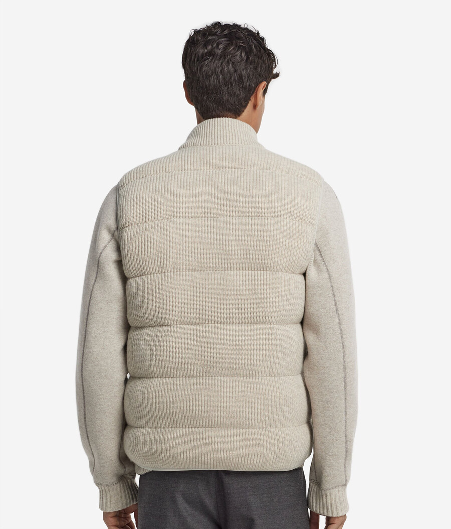 gilet reversibile in cashmere