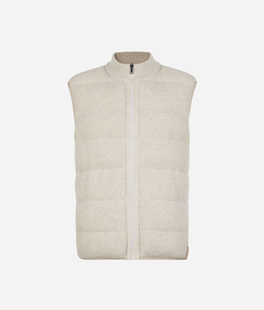 gilet reversibile in cashmere