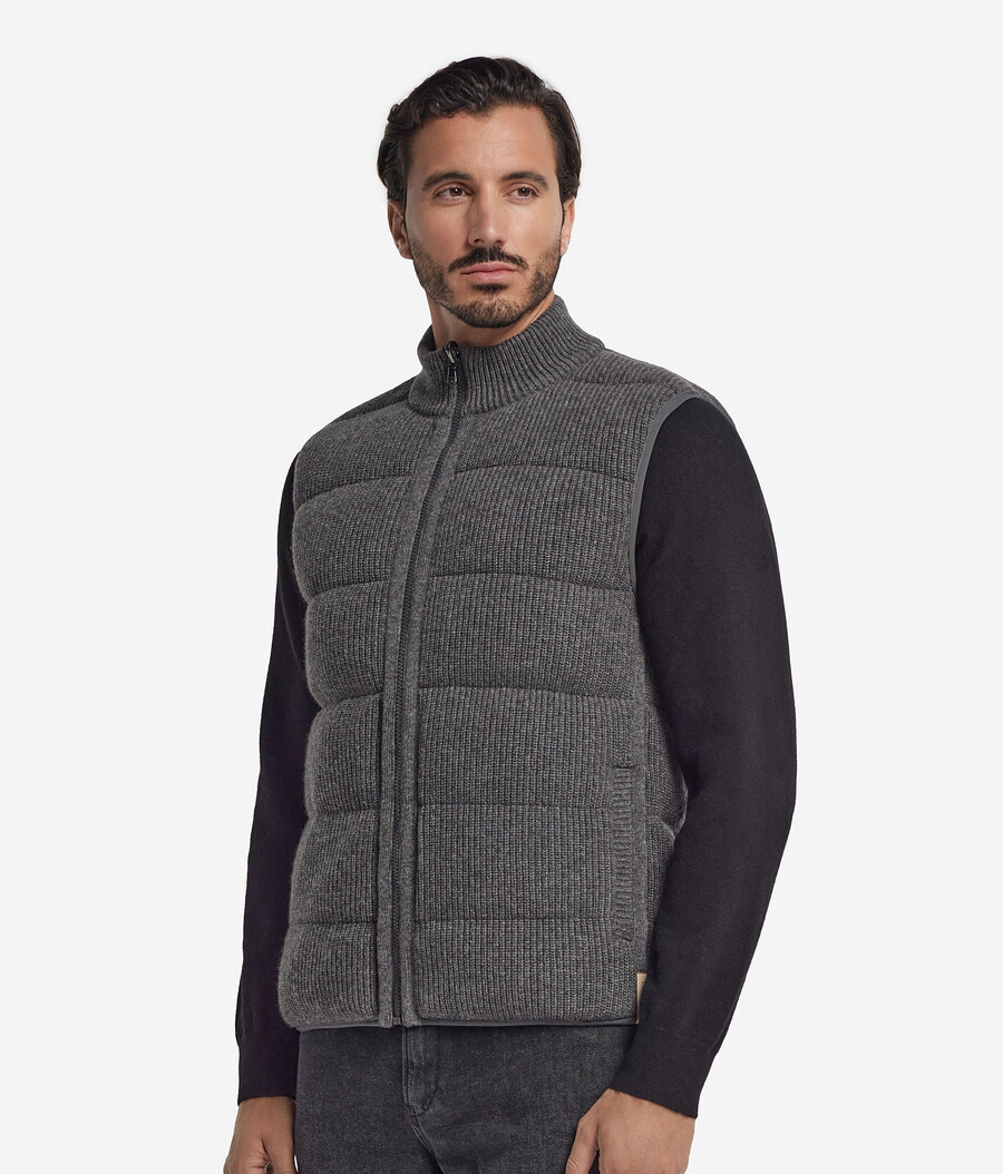 gilet reversibile in cashmere