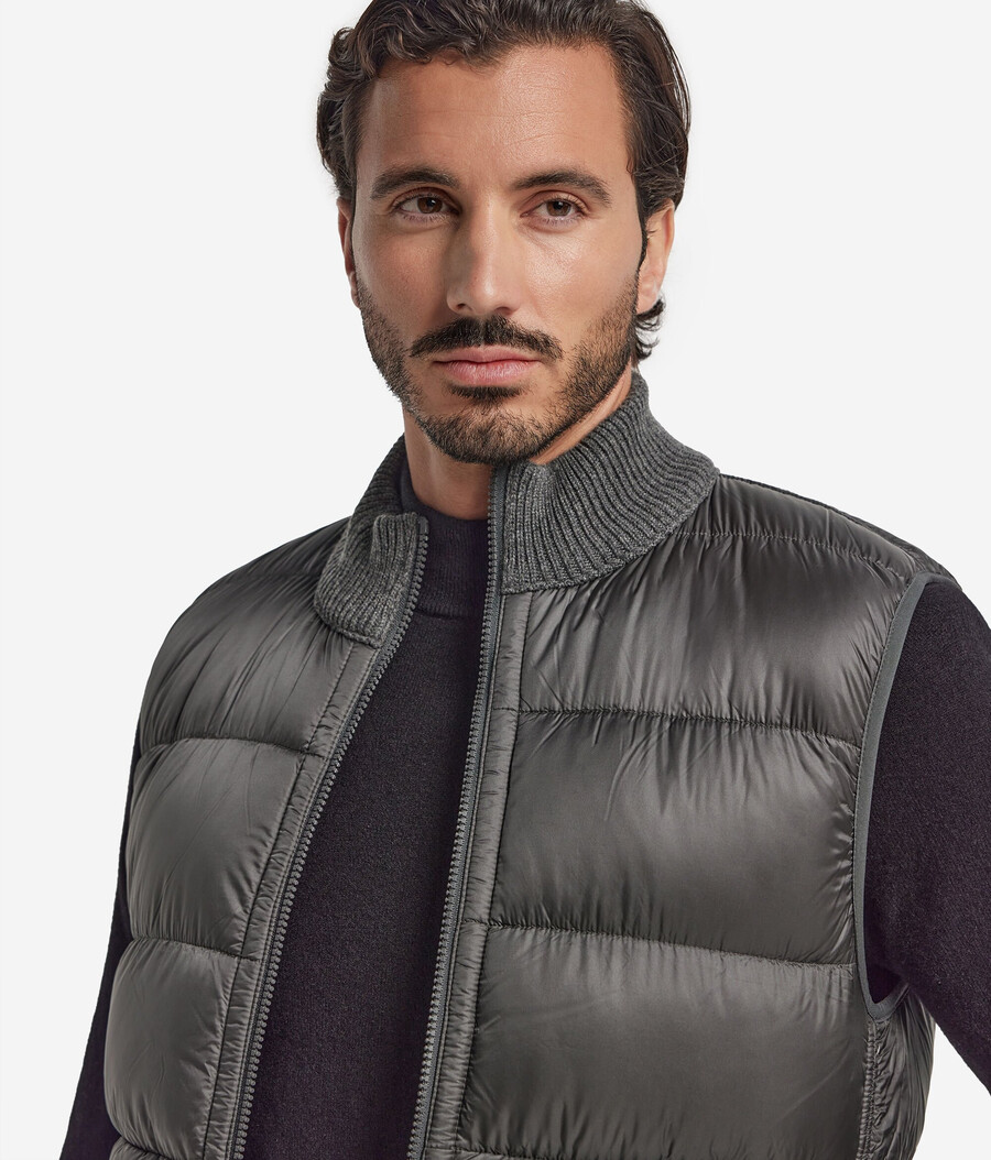 gilet reversibile in cashmere