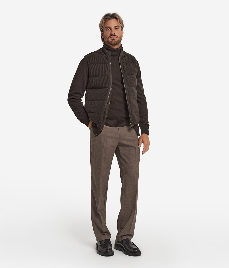 gilet reversibile in cashmere