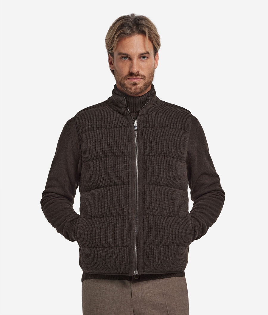 gilet reversibile in cashmere