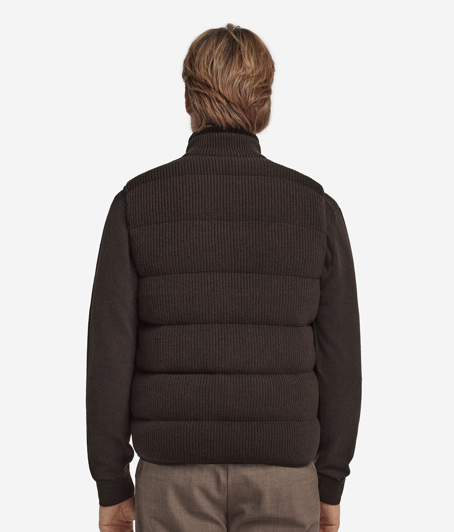 gilet reversibile in cashmere