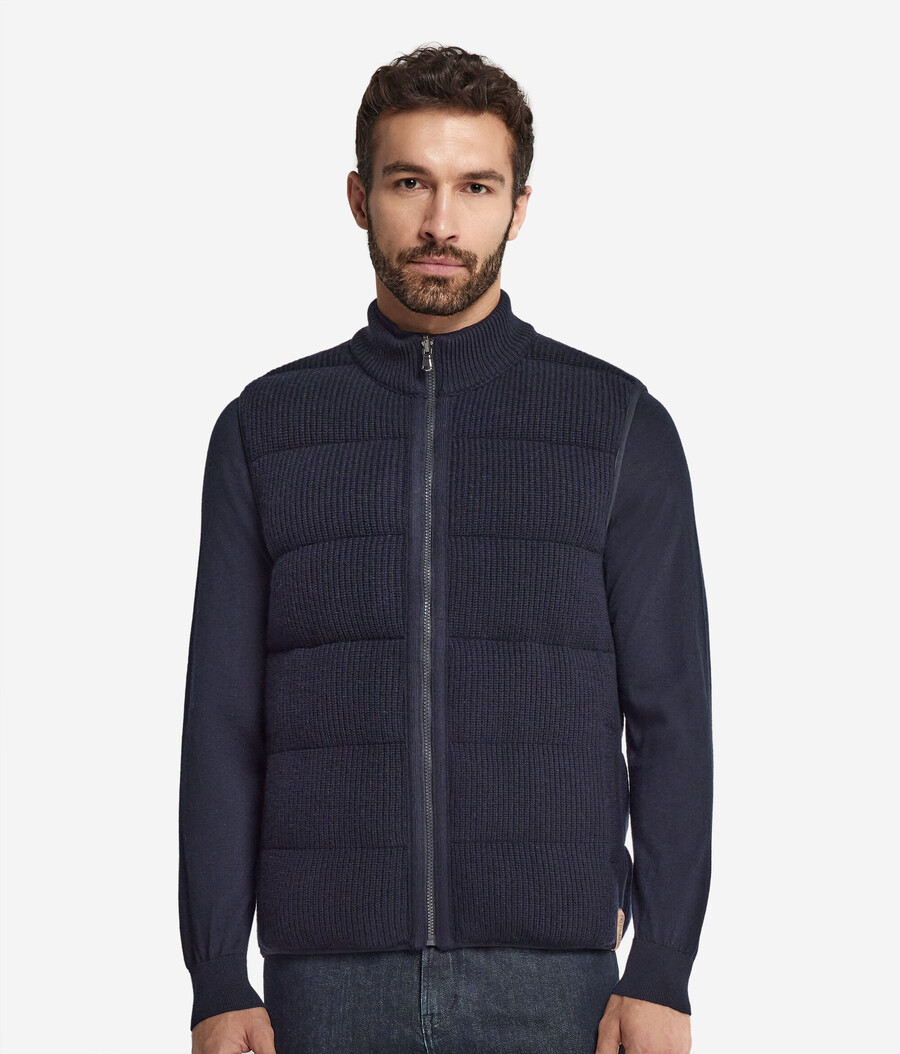 gilet reversibile in cashmere