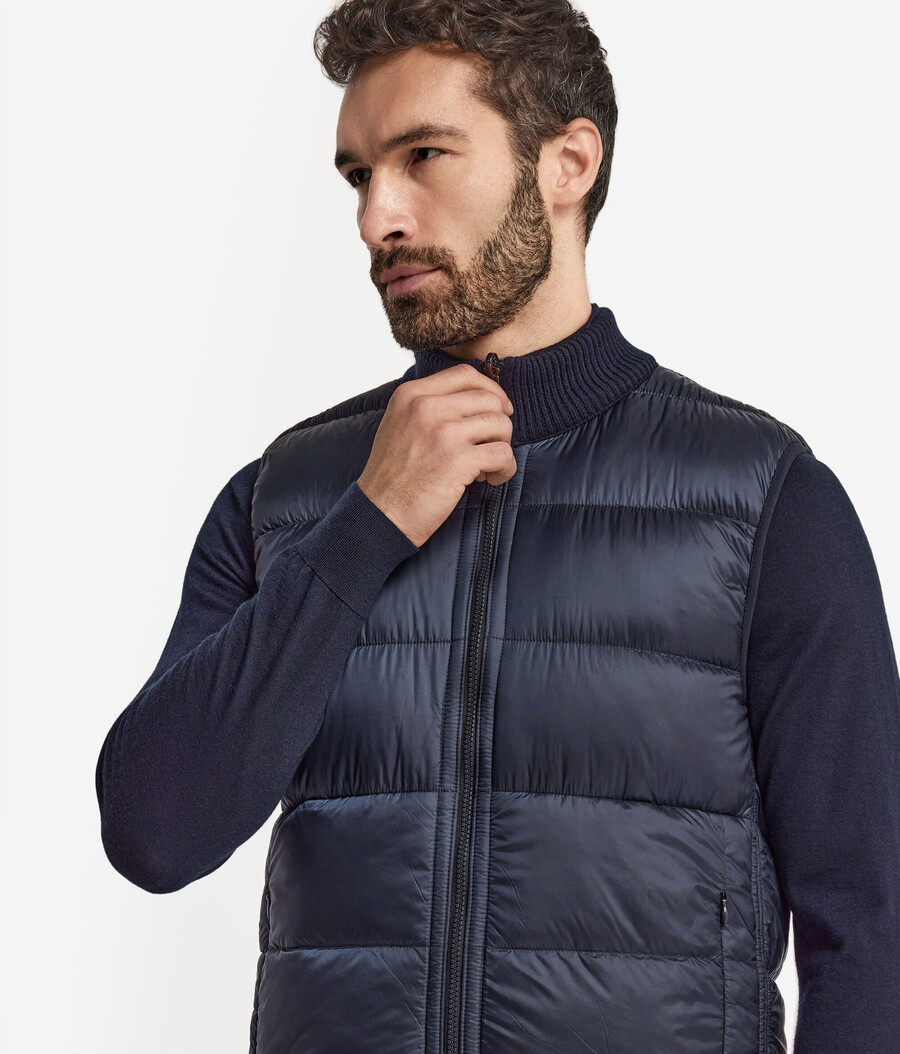 gilet reversibile in cashmere
