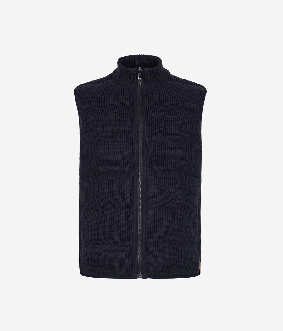gilet reversibile in cashmere