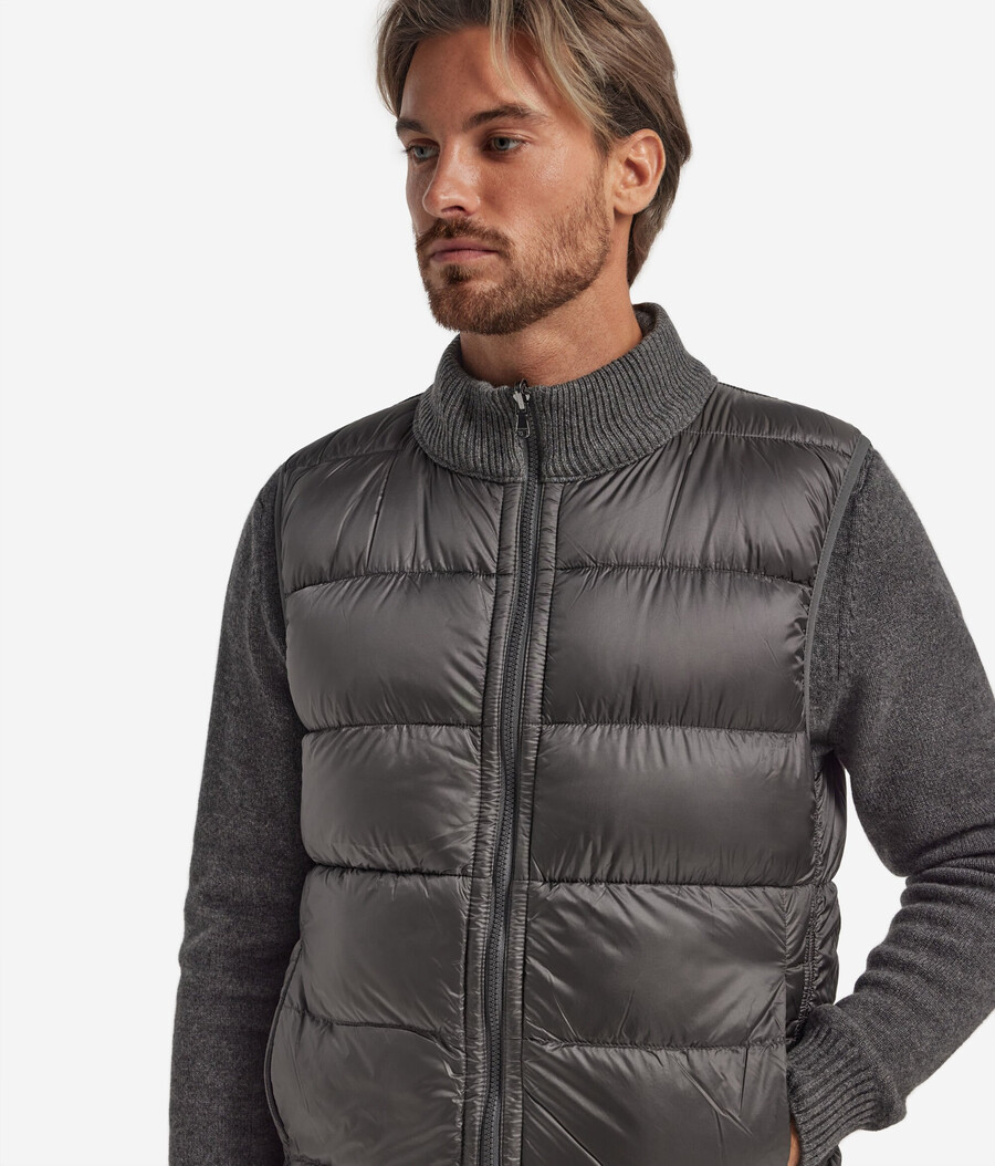 gilet reversibile in cashmere ultra morbido lavorato a maglia