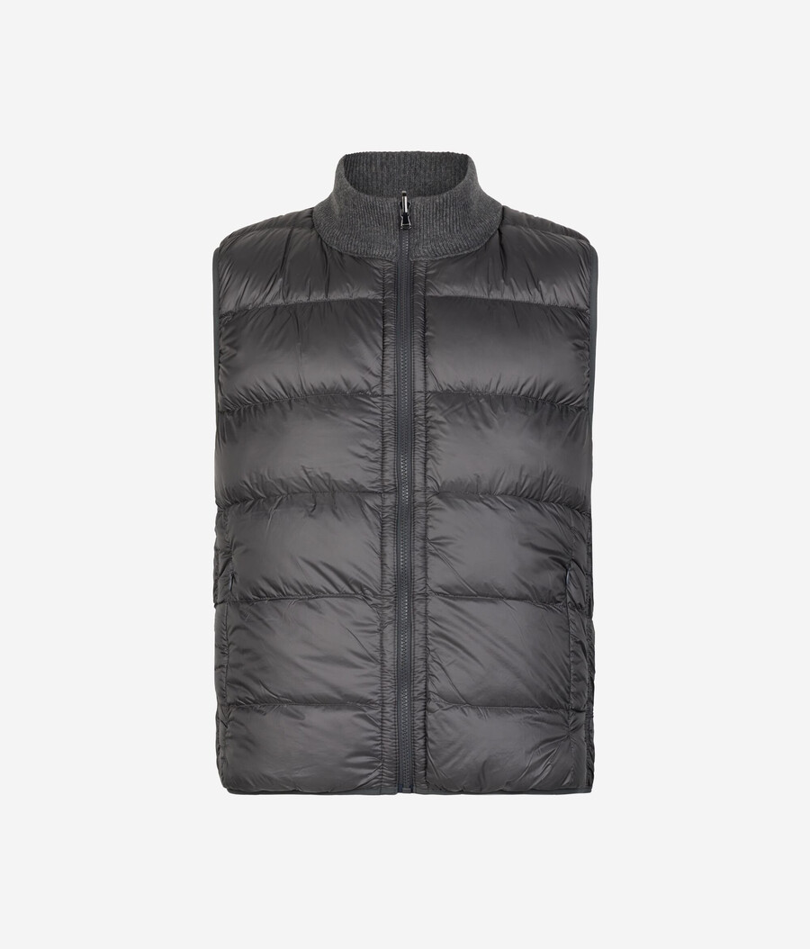 gilet reversibile in cashmere ultra morbido lavorato a maglia