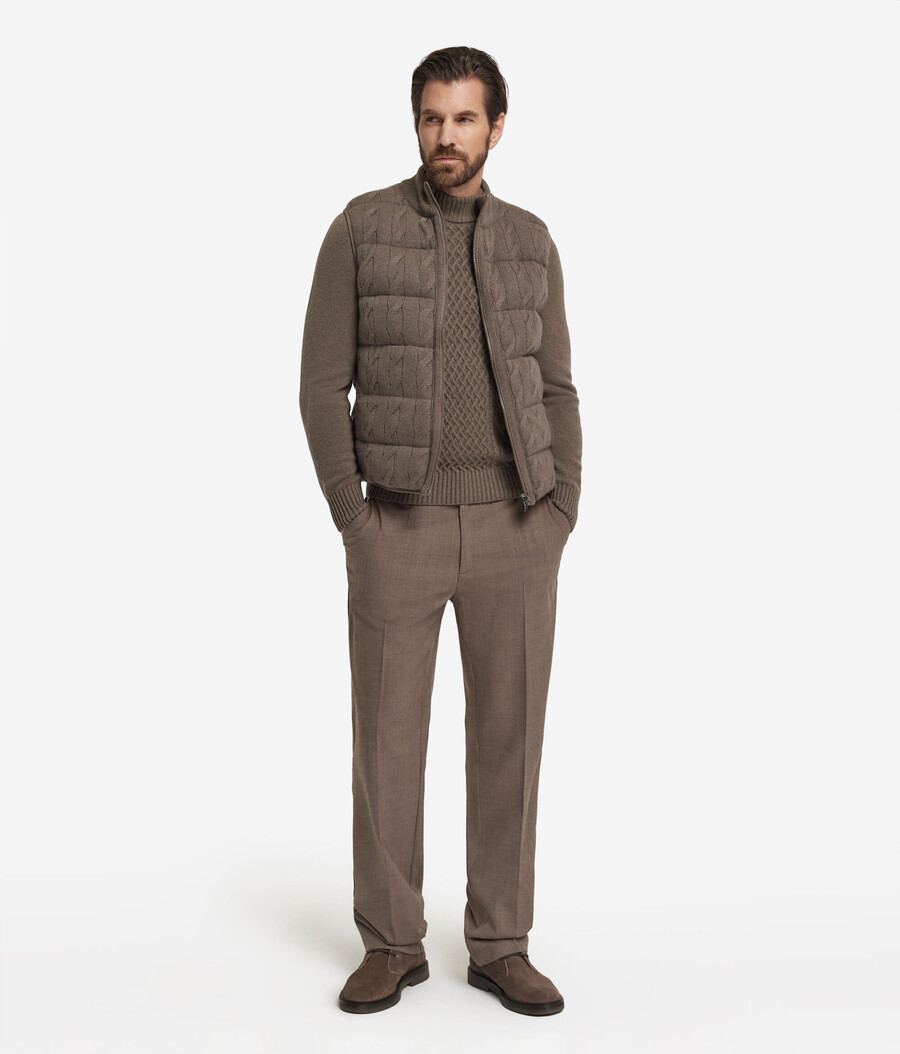 gilet reversibile in cashmere ultra morbido lavorato a maglia