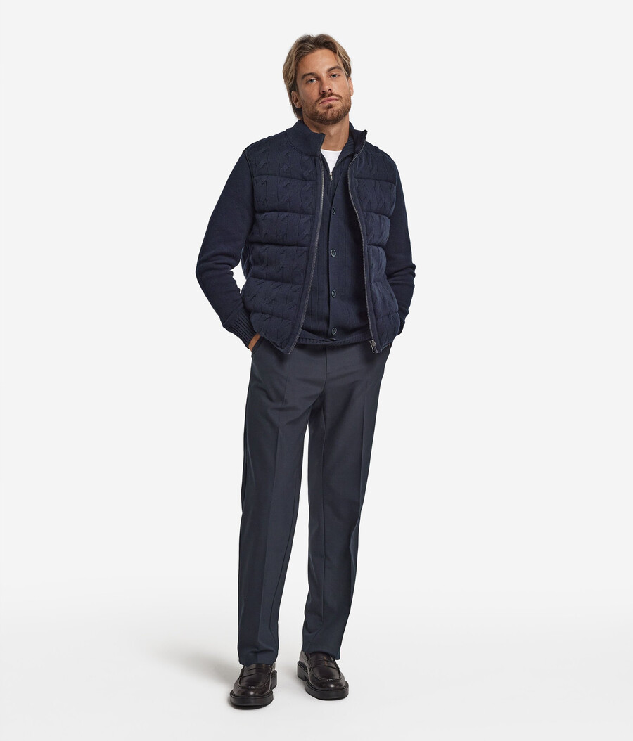gilet reversibile in cashmere ultra morbido lavorato a maglia