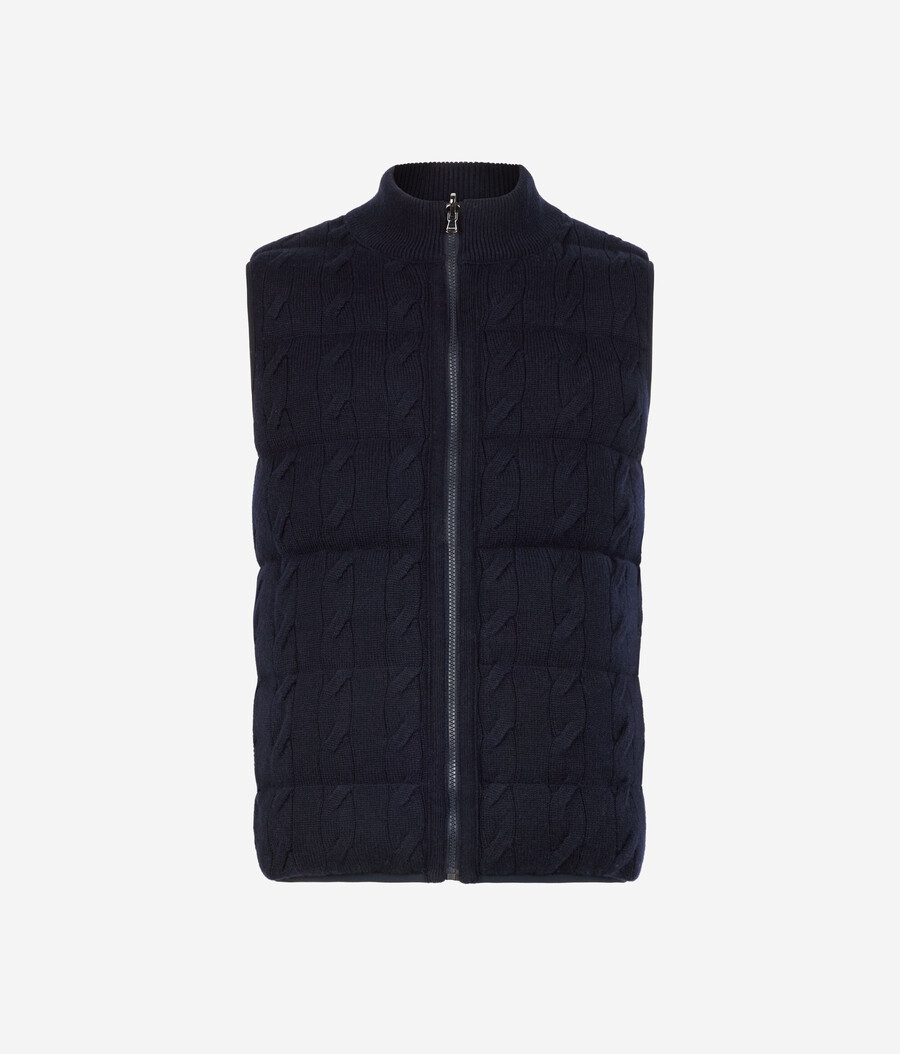 gilet reversibile in cashmere ultra morbido lavorato a maglia