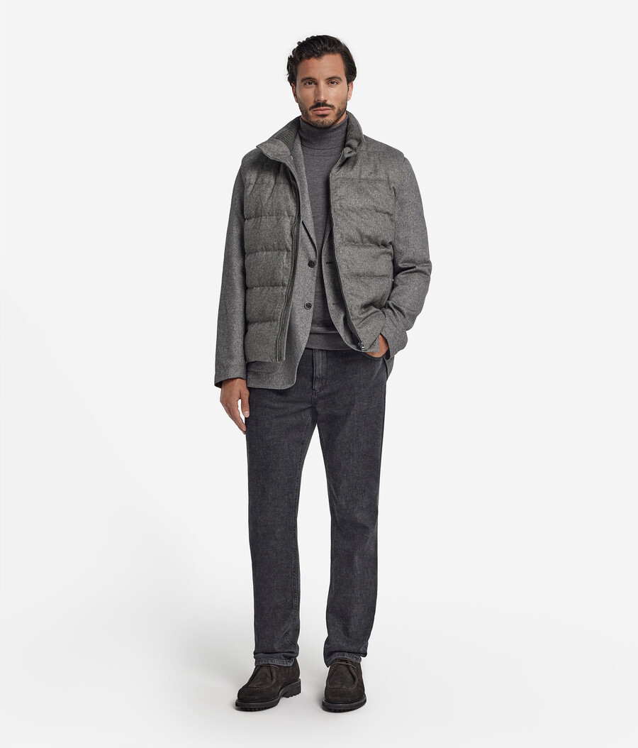 gilet in cashmere e seta