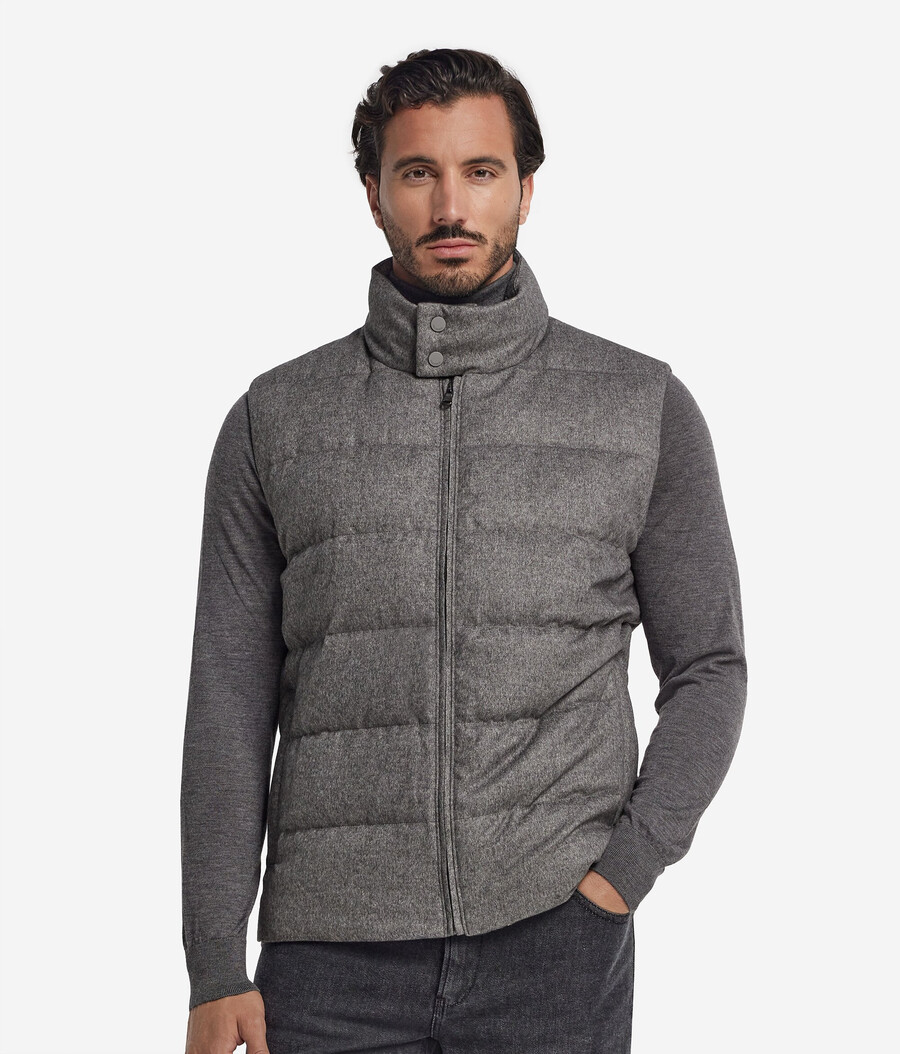gilet in cashmere e seta