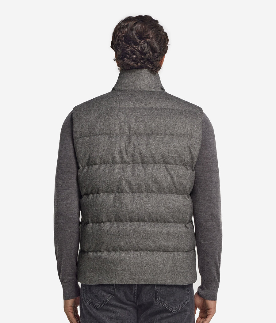 gilet in cashmere e seta
