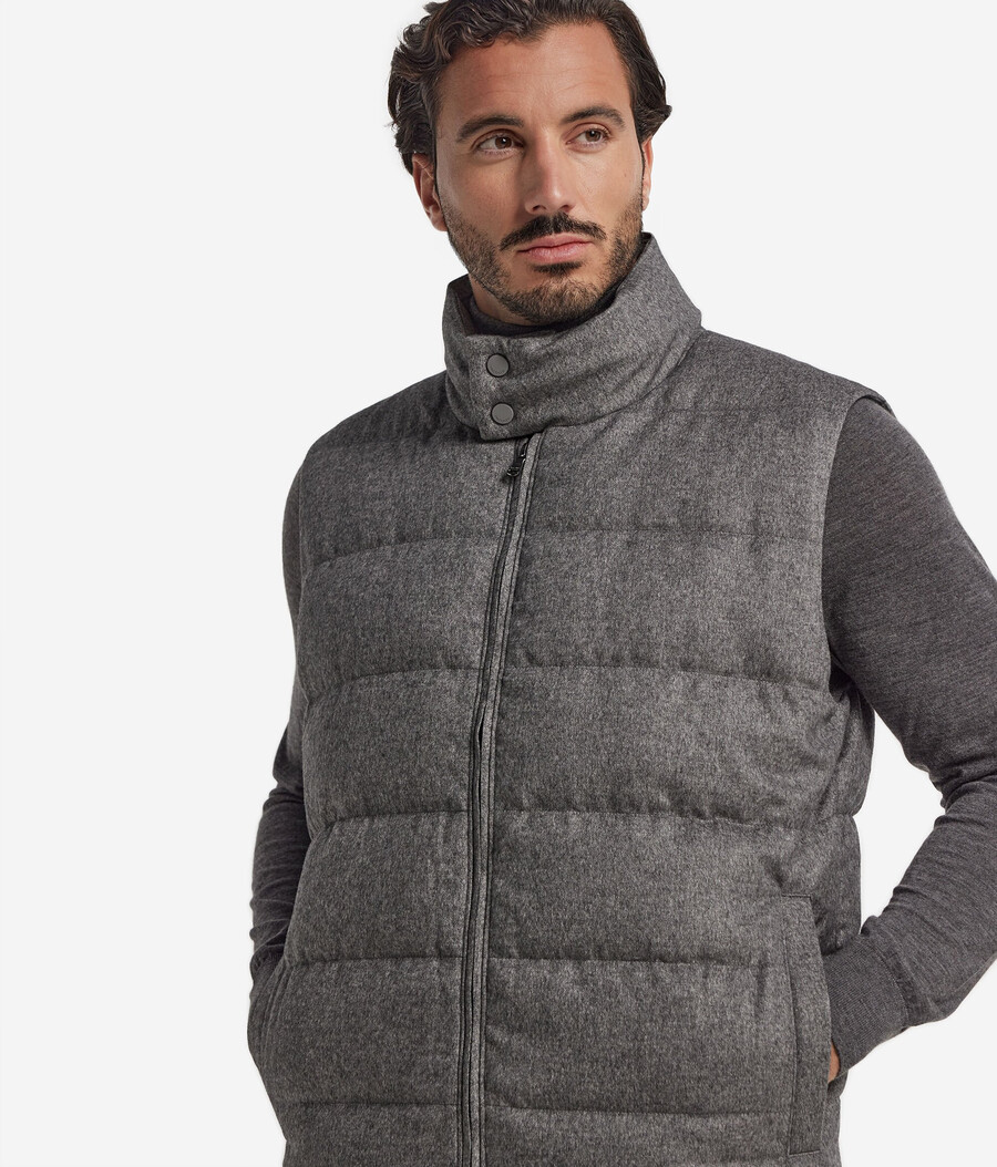 gilet in cashmere e seta
