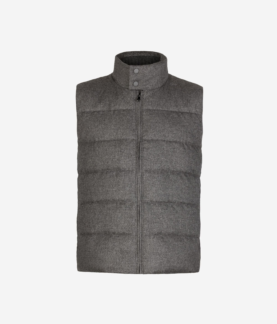 gilet in cashmere e seta