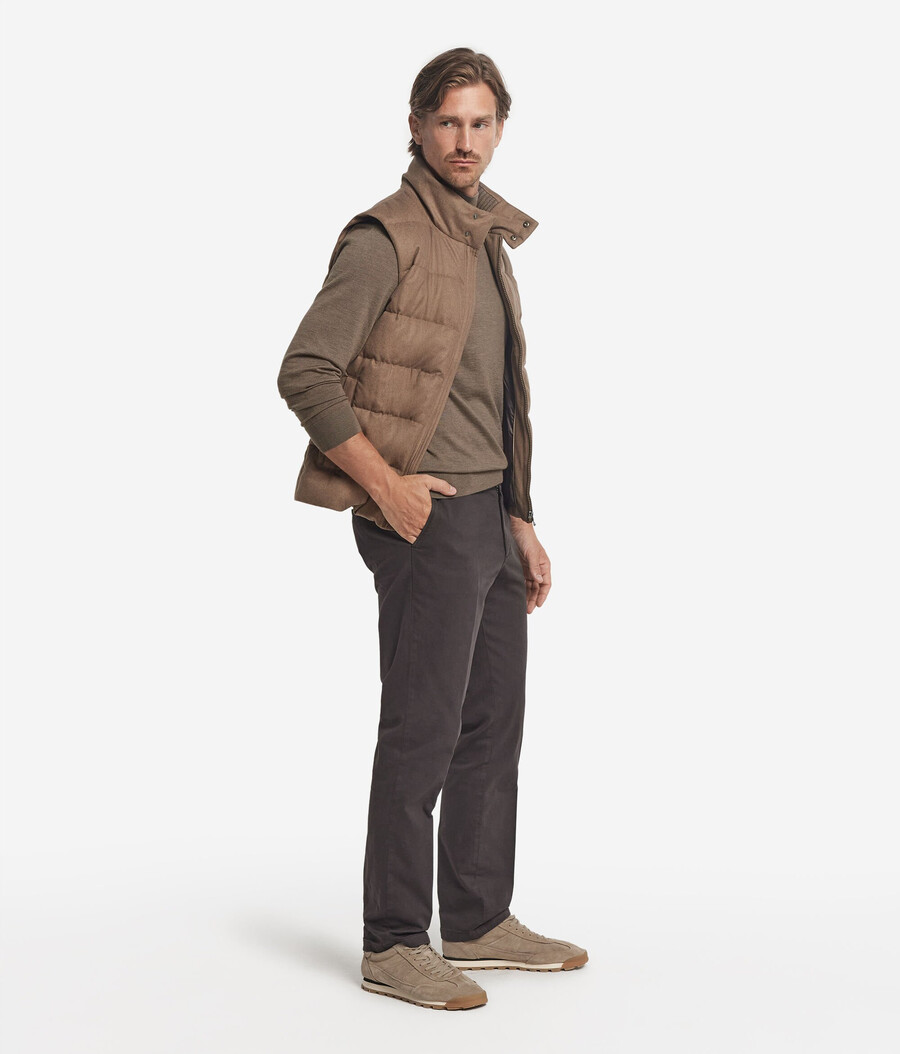 gilet in cashmere e seta