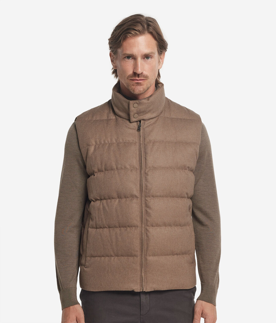 gilet in cashmere e seta