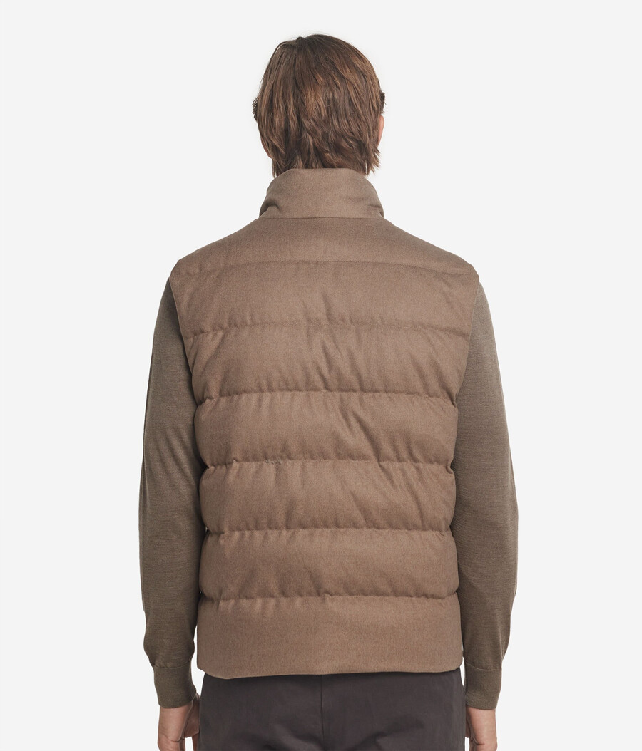 gilet in cashmere e seta