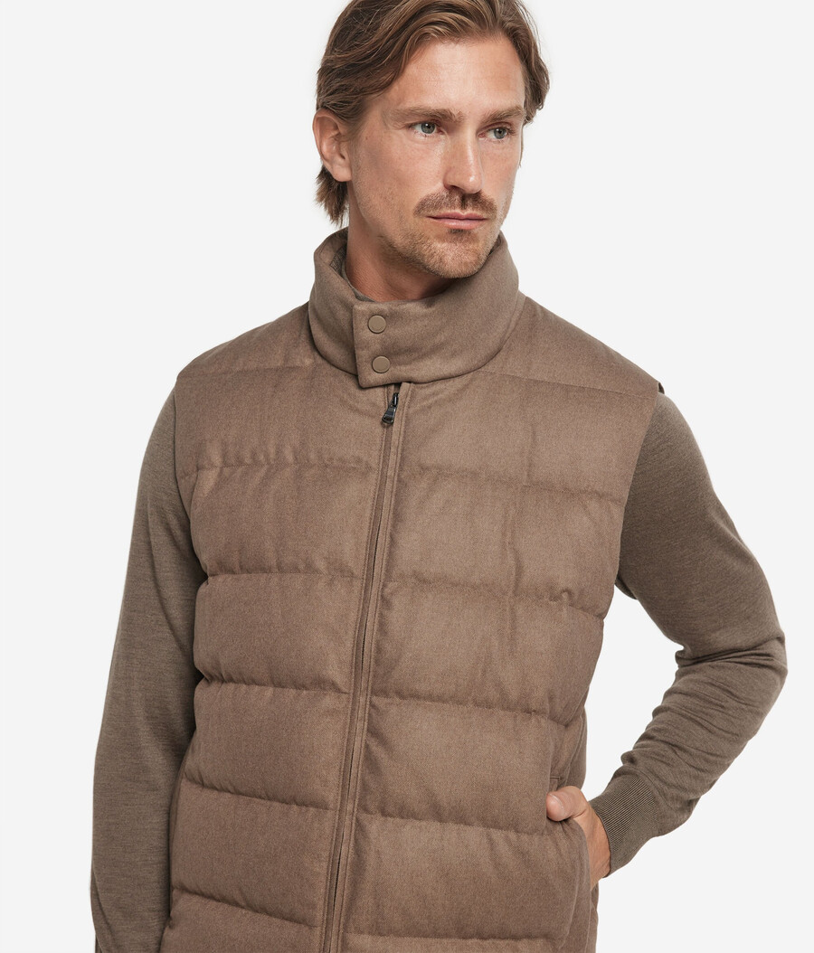 gilet in cashmere e seta