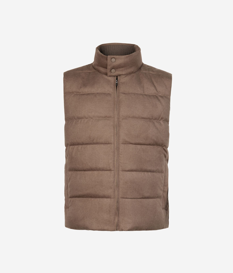 gilet in cashmere e seta
