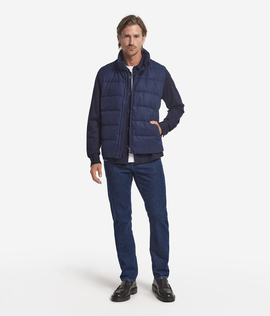 gilet in cashmere e seta