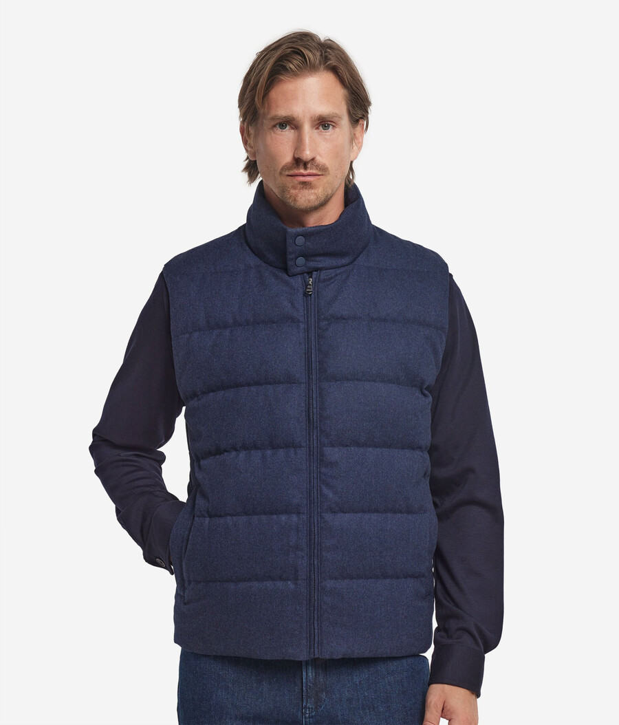 gilet in cashmere e seta
