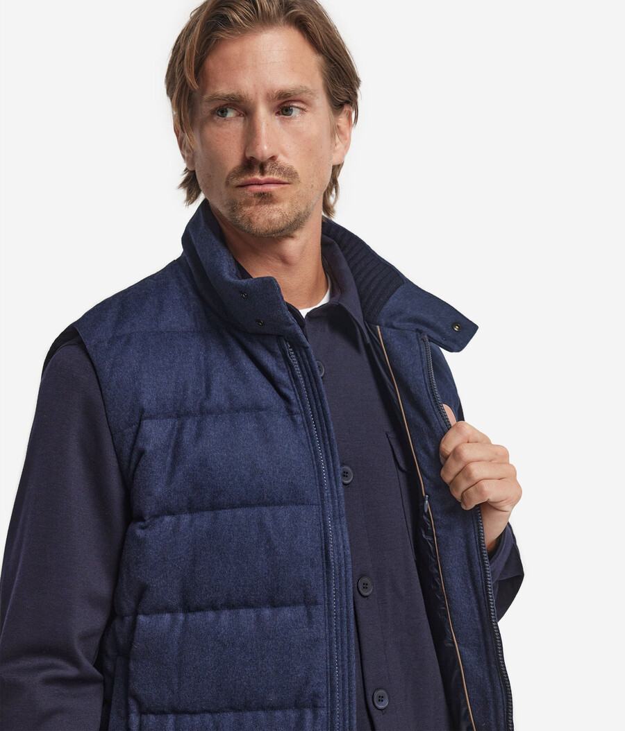 gilet in cashmere e seta