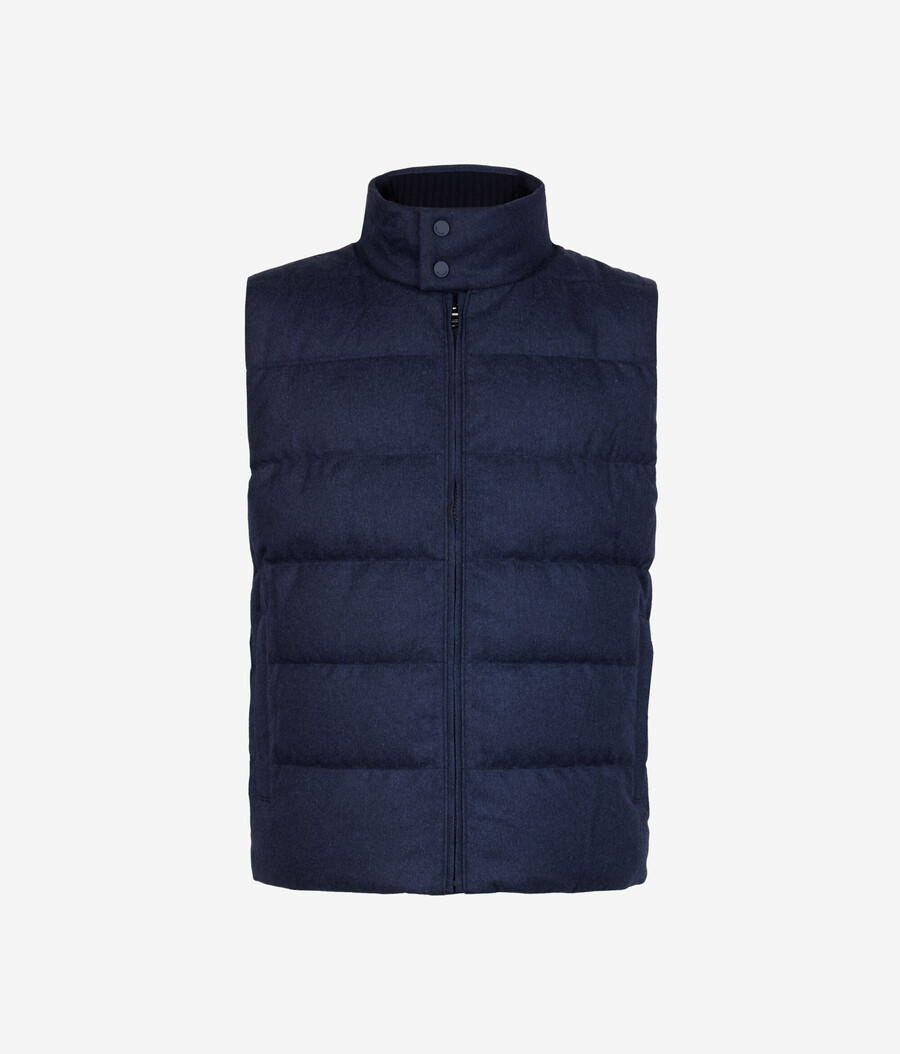 gilet in cashmere e seta